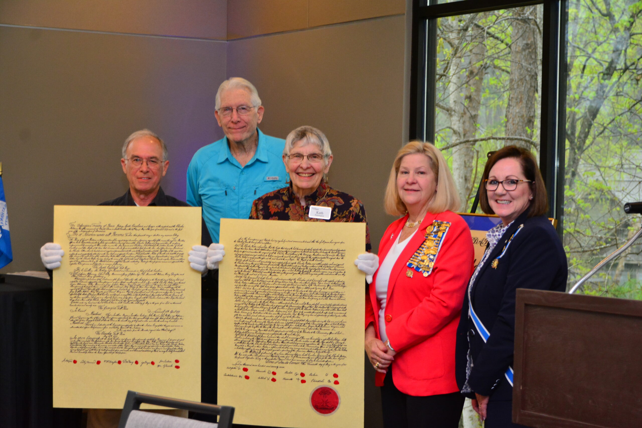 Cherokee Treaty Photo courtesy of chapter member.